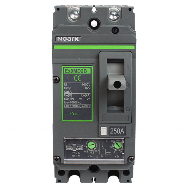 Noark N852902 Noark MCCB EX9MD2B 250A 500V 2 Pole DC Circuit Breaker
